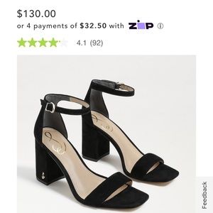 Daniella black heel sandal SAM EDELMAN